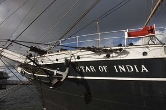 Maritime museum on a ship Star of India San Diego California USA Canvas Art - Panoramic Images (24 x 16)