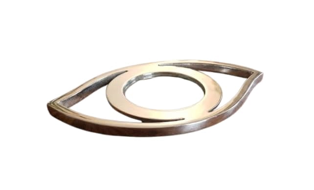 Maritime treasures Modern Eye-Shaped Metal Magnifying Glass | Decorative Desk Magnifier for Reading, Books, Maps & Documents