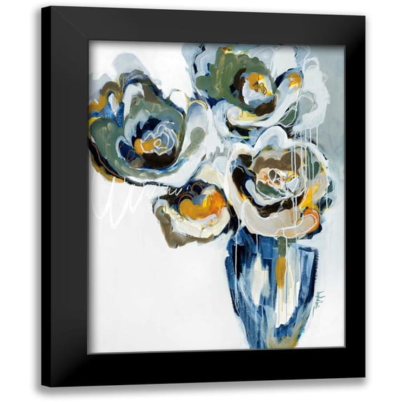 Maritz, Angela 15x18 Black Modern Framed Museum Art Print Titled - Blooms of Earl Gray