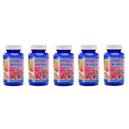 MaritzMayer Raspberry Ketone Lean Advanced Weight Loss Supplement 60 Capsules Per Bottle Five Bottles