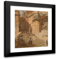 Marius Bauer 12x14 Black Modern Framed Museum Art Print Titled - Benares, 1913 (1913)