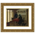 thumbnail image 1 of Marius Borgeaud 14x12 Gold Ornate Wood Frame and Double Matted Museum Art Print Titled - The Fortune Teller (1919), 1 of 4