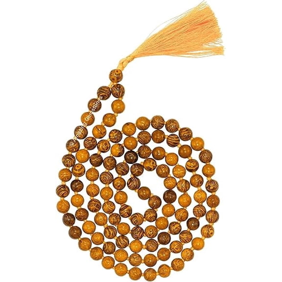 Mariyam Jasper Mala Beads 108 Buddhist Prayer Beads Japamala (Knotted)