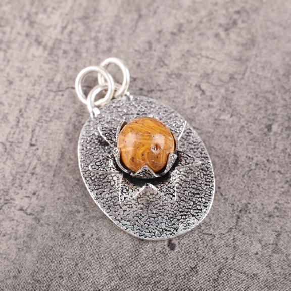 Mariyam Jasper Pendant 925 Sterling Silver Jewelry