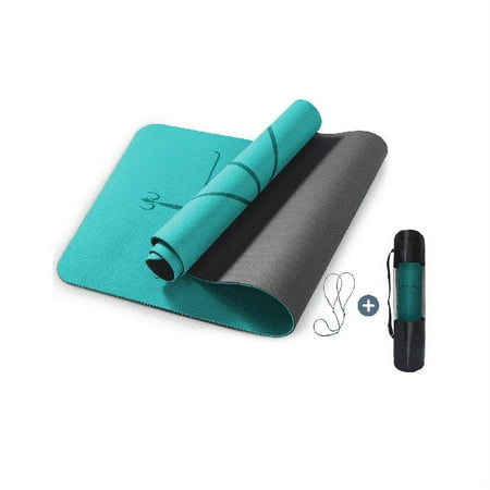 Marjar Reversible Yoga Mat,Lake blue,6mm