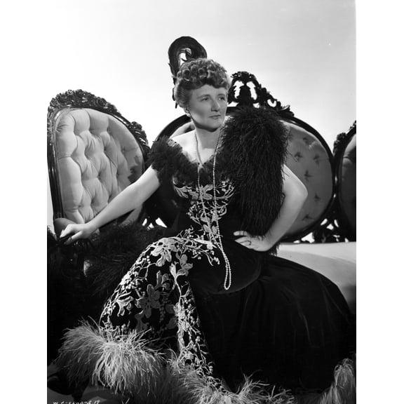 Marjorie Main on an Embroidered Dress sitting and posed Photo Print (8 x 10)