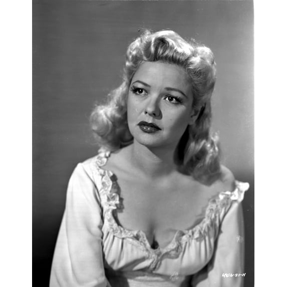 Marjorie Reynolds on a Ruffled Top Sad Portrait Photo Print (8 x 10)