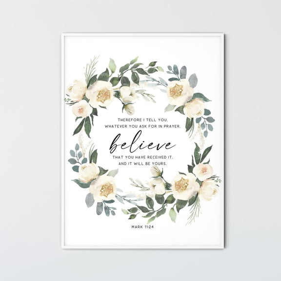 Wildflower Field Botanical Vintage Poster, Unframed Size 8x12