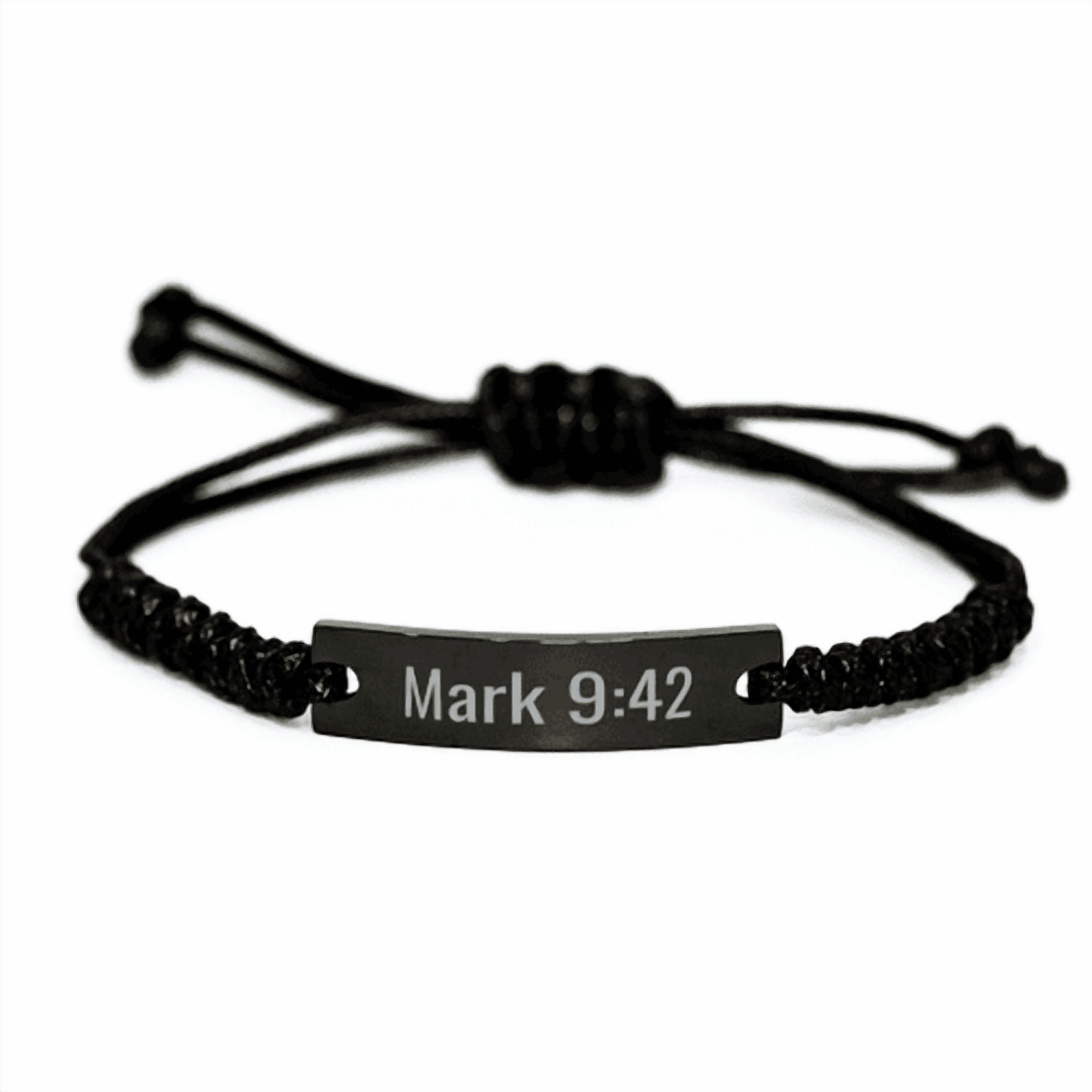 Mark 9 42 Bracelet Mark 9:42 Gift Bible Verse Scripture Stainless Steel ...