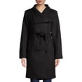 thumbnail image 1 of Mark Alan Women’s Long Asymmetrical Wrap Coat with Belt, 1 of 6