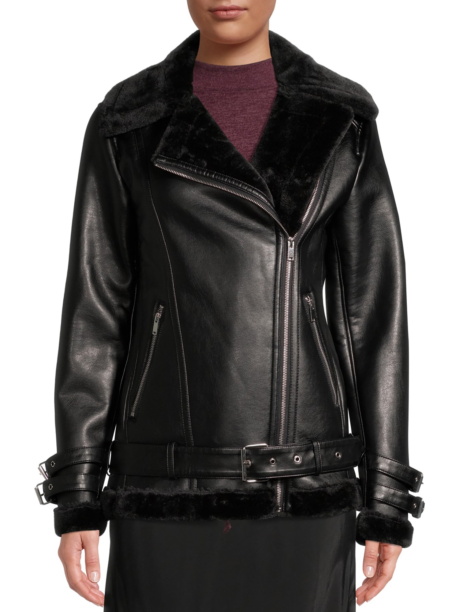 Fur lined motorcycle clearance jacket
