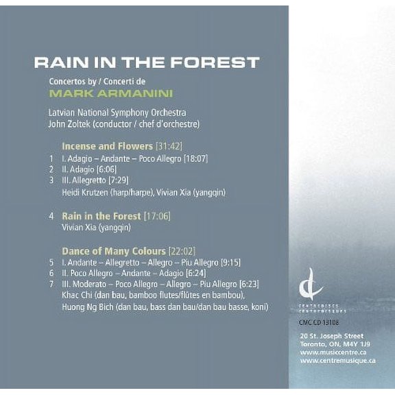Mark Armanini - Rain in the Forest - Music & Performance - CD