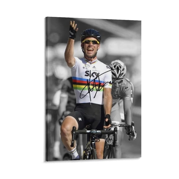 Mark Cavendish 2012 Tour De France Cycling Signed Poster Poster Decorative Painting Canvas Wall Art Living Room Posters Bedroom Painting 12x18inch(30x45cm)