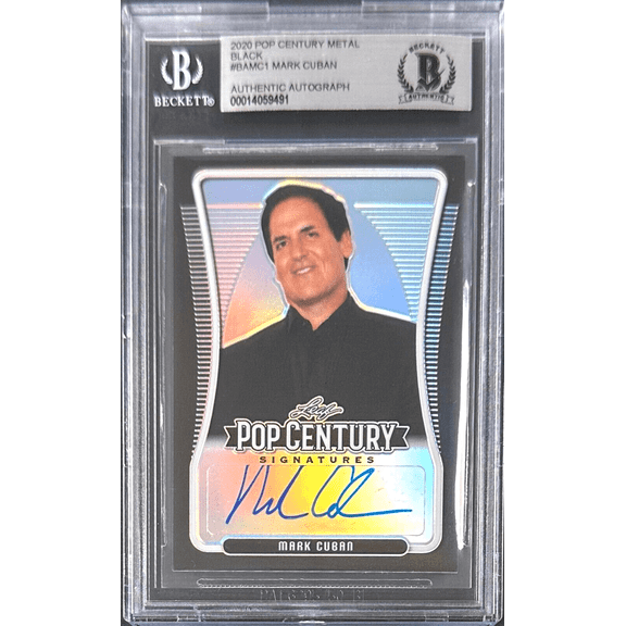 Mark Cuban 2020 LEAF Pop Century Metal Black Card #BAMC1 Beckett 14059491