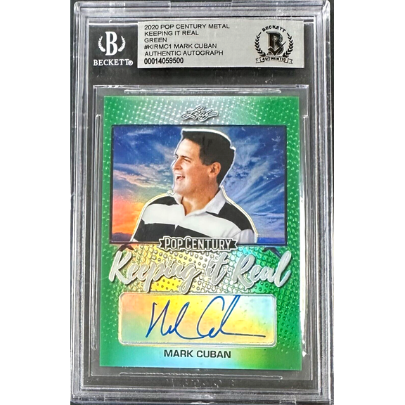 Mark Cuban 2020 LEAF Pop Century Metal Keep it Real GR Card #KIRMC1 BAS 14059500
