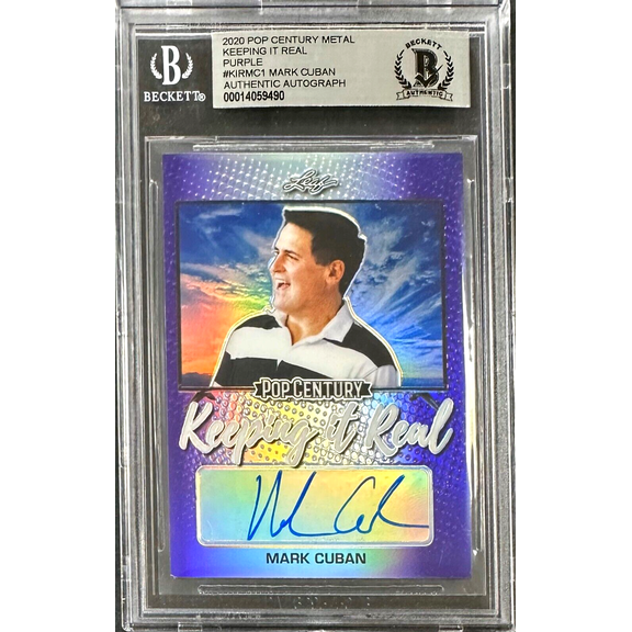 Mark Cuban 2020 LEAF Pop Century Metal Keep it Real PR Card #KIRMC1 BAS 14059490