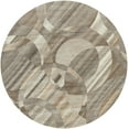 thumbnail image 1 of Mark&Day Wool Rugs, 10ft Round Besancon Modern Dark Brown Area Rug, Brown Beige Carpet for Living Room, Bedroom or Kitchen (9'9" Round), 1 of 8