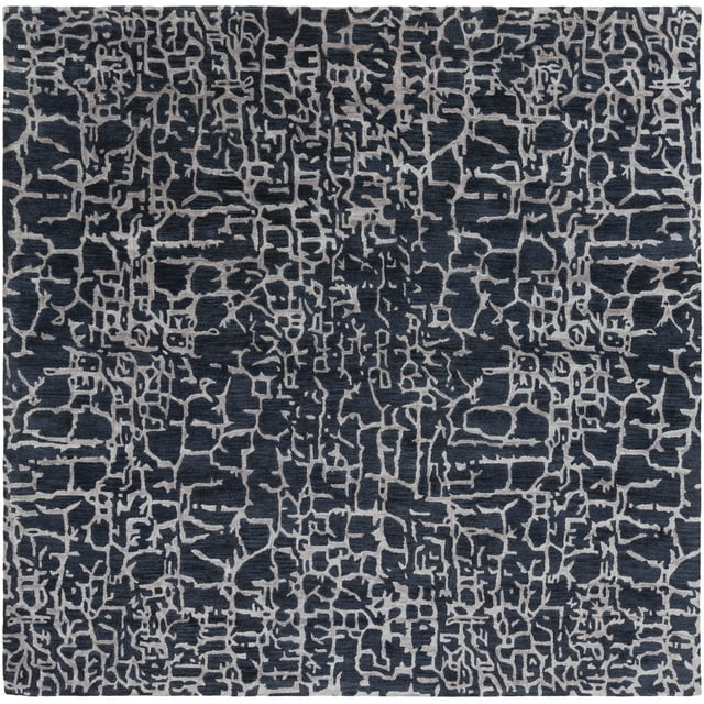 Mark&Day Area Rugs, 10x10 Villejuif Modern Navy Square Area Rug (10