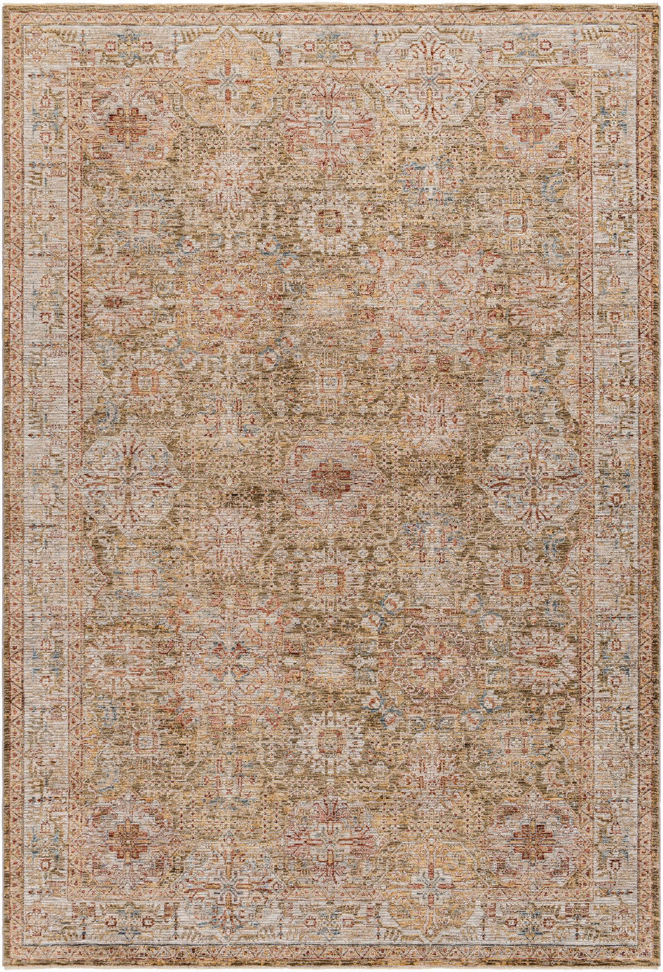 Mark&Day Area Rugs, 12x15 Belvue Traditional Olive Area Rug (12' x 15