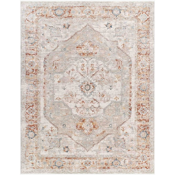 Mark&Day Area Rugs, 12x15 Ramia Traditional Cream/Slate Area Rug, Beige Yellow Blue Carpet for Living Room, Bedroom or Kitchen (12' x 15')