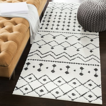 Mark&Day Area Rugs, 2x10 Ava Global Black Charcoal Runner Area Rug (2'7" x 10')