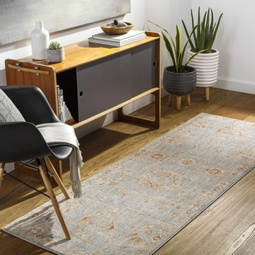 Mark&Day Area Rugs, 2x10 Schoorl Traditional Pale Blue Runner Area Rug (2'7" x 10')