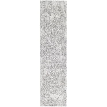 Mark&Day Area Rugs, 2x12 Lachan Traditional White Grey Runner Area Rug (2'7" x 12')
