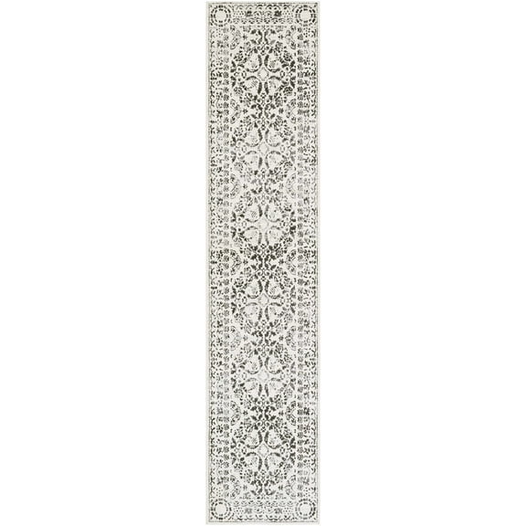 Mark&Day Area Rugs, 3x12 Simon Traditional Beige Runner Area Rug, White Beige Carpet for Hallway, Kitchen, Bedroom or Living Room (2'7" x 12' Runner)