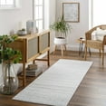 thumbnail image 1 of Mark&Day Area Rugs, 2x18 Louise Global Light Gray White Runner Area Rug (2'7" x 18'), 1 of 9