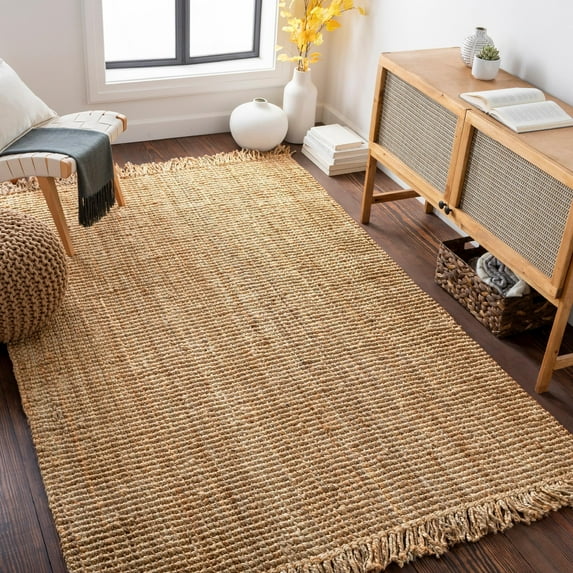 Mark&Day Jute Rugs, 2x20 Nassereith Cottage Camel Runner Area Rug, Light Brown Carpet for Hallway, Kitchen, Bedroom or Living Room (2'6" x 20' Runner)