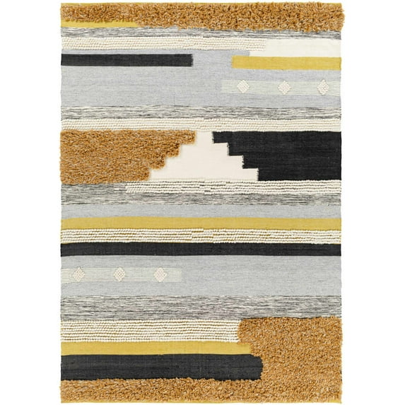 Mark&Day Area Rugs, 2x3 Altforst Global Gray Area Rug, White Blue Grey Carpet for Living Room, Bedroom or Kitchen (2' x 3')