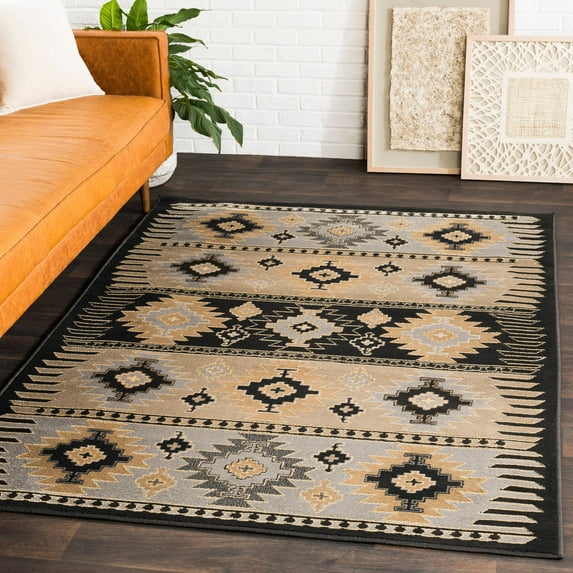 Mark&Day Area Rugs, 2x3 Arizona Rustic Black Area Rug (1'10" x 2'11")