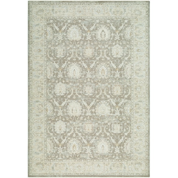 Mark&Day Area Rugs, 2x3 Assel Traditional Medium Gray Area Rug, Medium Gray Cream Seafoam Carpet for Living Room, Bedroom or Kitchen (2' x 2'11")