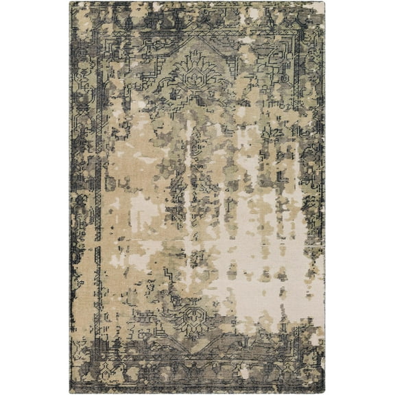 Mark&Day Wool Rugs, 2x3 Barren Traditional Navy Area Rug, Blue Grey Ivory Carpet for Living Room, Bedroom or Kitchen (2' x 3')