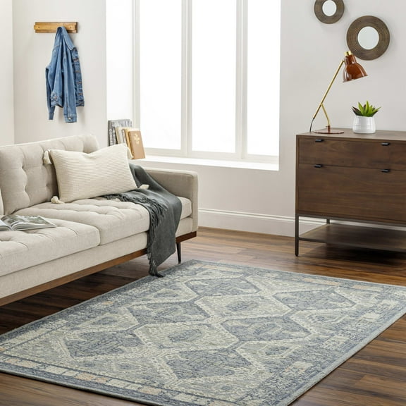 Mark&Day Area Rugs, 2x3 Buffalo Center Traditional Medium Gray Area Rug, Grey White Beige Carpet for Living Room, Bedroom or Kitchen (2' x 3')