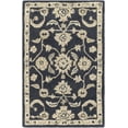 thumbnail image 1 of Mark&Day Wool Rugs, 2x3 Caraquet Traditional Ink Area Rug, Black Beige Carpet for Living Room, Bedroom or Kitchen (2' x 3'), 1 of 9