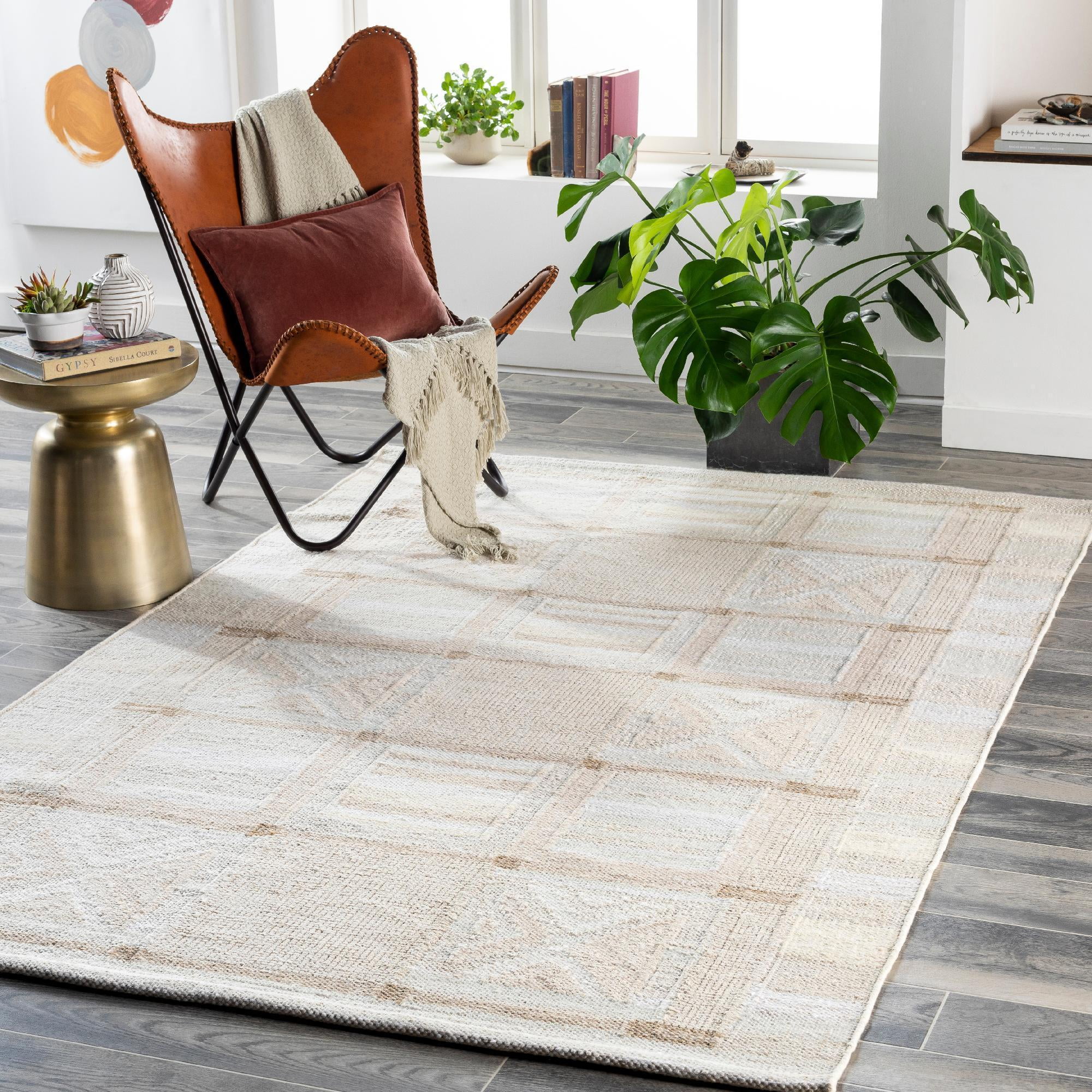 Mark&Day Area Rugs, 2x3 Doren Modern Cream Area Rug, Cream Beige Carpet ...