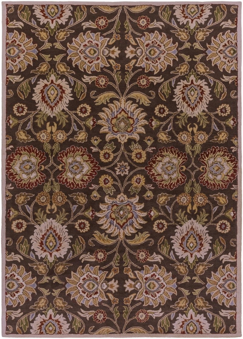 Eckville Dark Brown Tufted Wool 2' x 3' Area Rug
