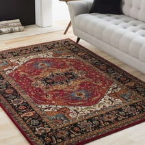 Mark&Day Area Rugs, 2x3 Elanor Traditional Dark Red Area Rug (2' x 2'11")