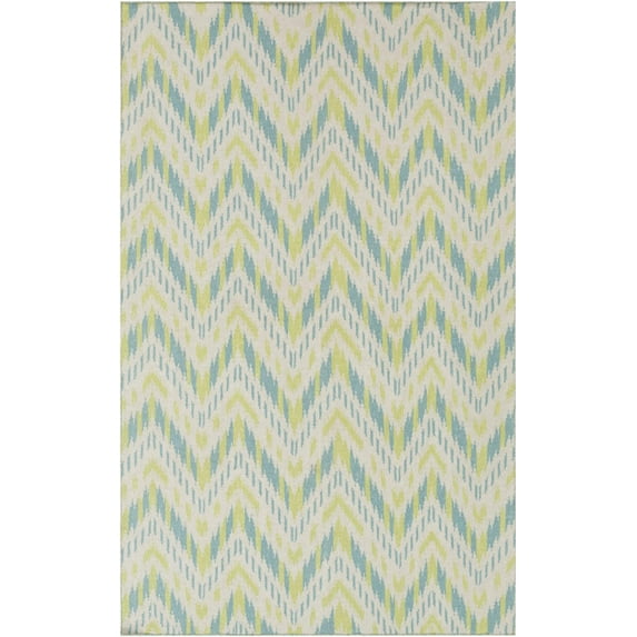 Mark&Day Wool Rugs, 2x3 Eldridge Global Lime Area Rug, Green Blue Carpet for Living Room, Bedroom or Kitchen (2' x 3')