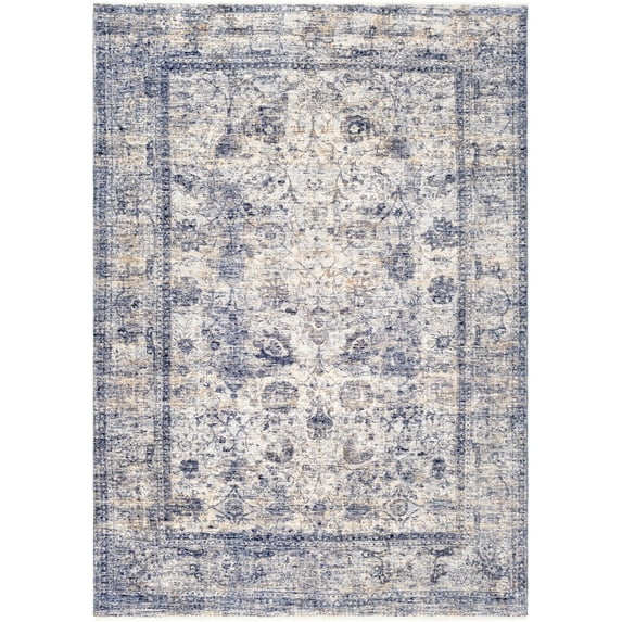 Mark&Day Area Rugs, 2x3 Lucca Traditional Denim Area Rug (2' x 3'3")