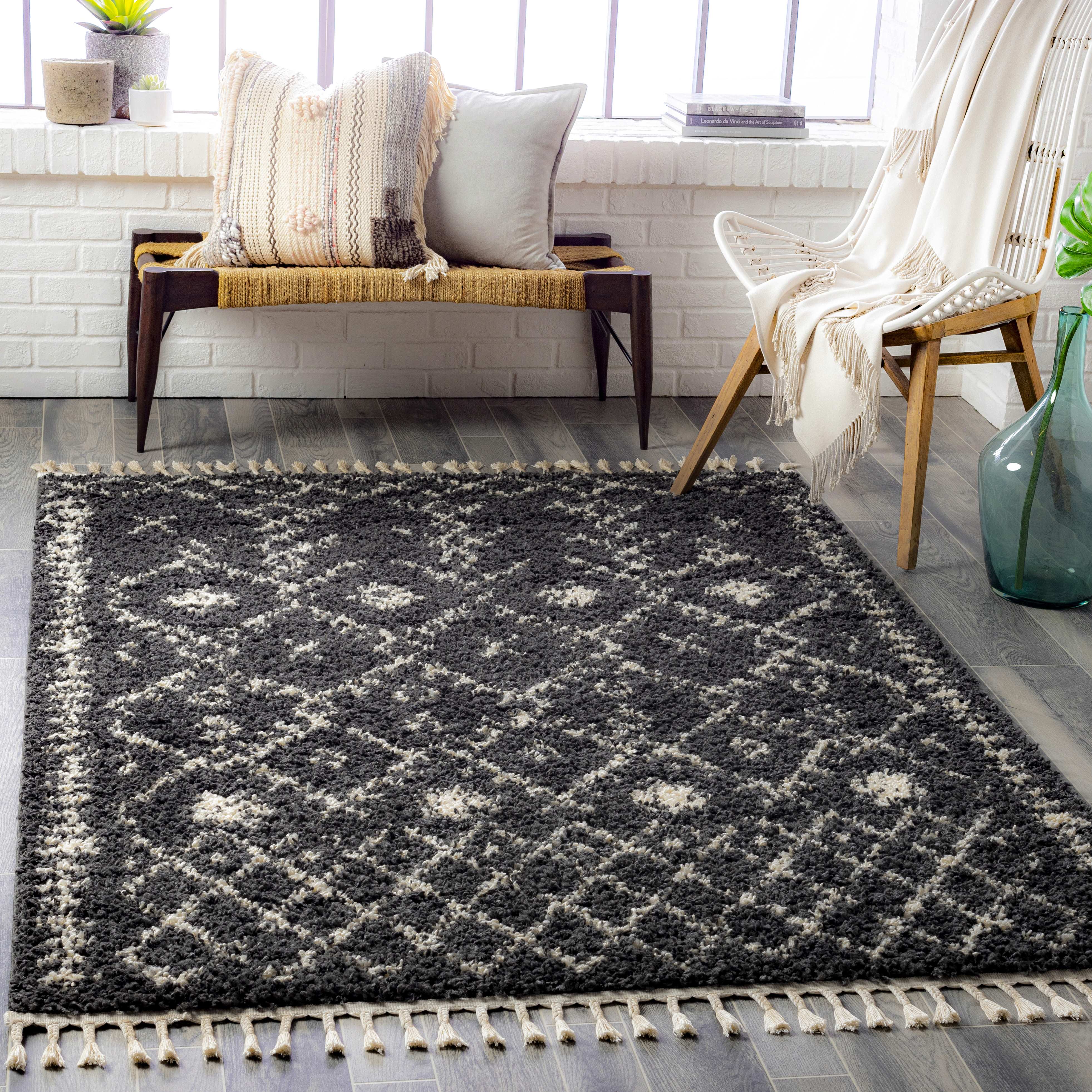 Mark&Day Area Rugs, 2x3 Macolm Global Charcoal Area Rug (2' x 2'11 ...
