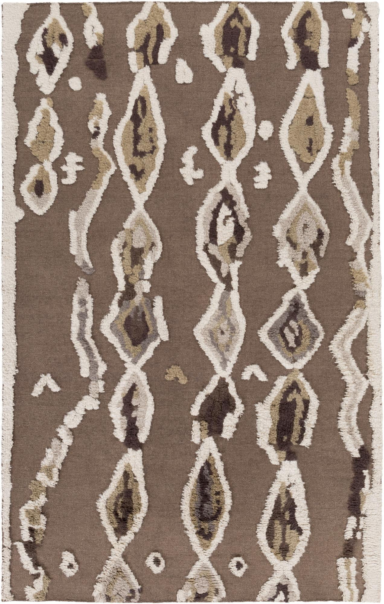 Mark&Day Wool Rugs, 2x3 Magazine Global Shag Taupe Area Rug, Brown ...