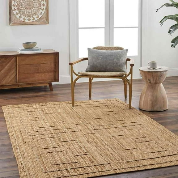 Mark&Day Jute Rugs, 2x3 Manter Modern Cinnamon Area Rug, Brown Carpet for Living Room, Bedroom or Kitchen (2' x 3')