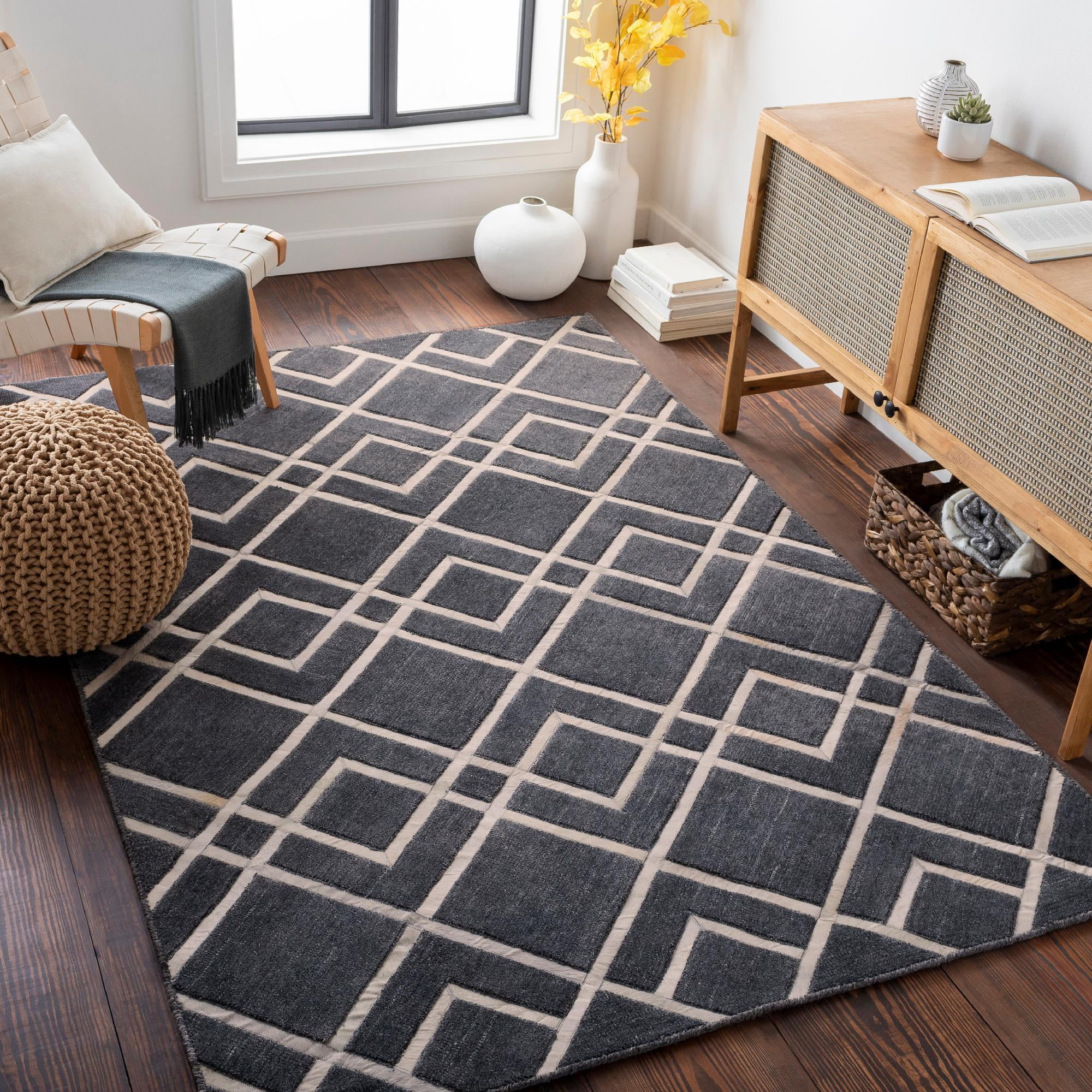 Mark&Day Area Rugs, 2x3 Mishawaka Modern Charcoal Area Rug (2' x 3