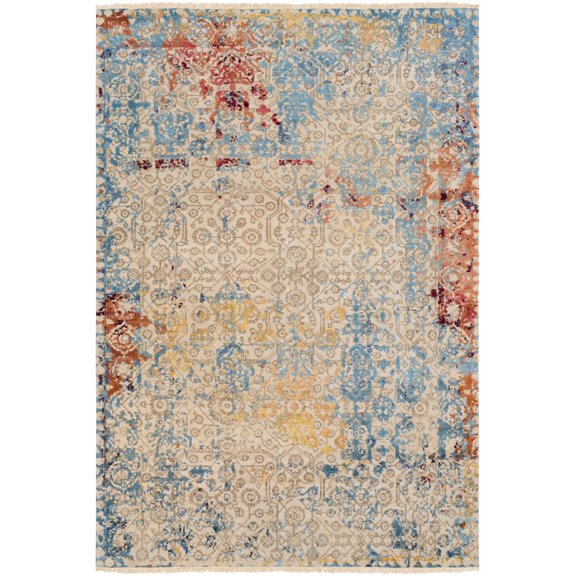 Mark&Day Area Rugs, 2x3 Neguac Traditional Aqua Area Rug, Blue Pink Red Carpet for Living Room, Bedroom or Kitchen (2' x 3')