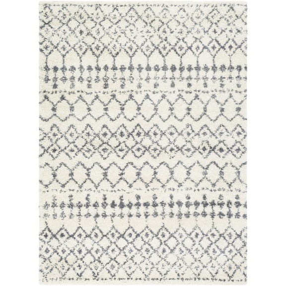 Mark&Day Area Rugs, 2x3 Occitanie Global Shag White Area Rug, White Carpet for Living Room, Bedroom or Kitchen (2' x 3')