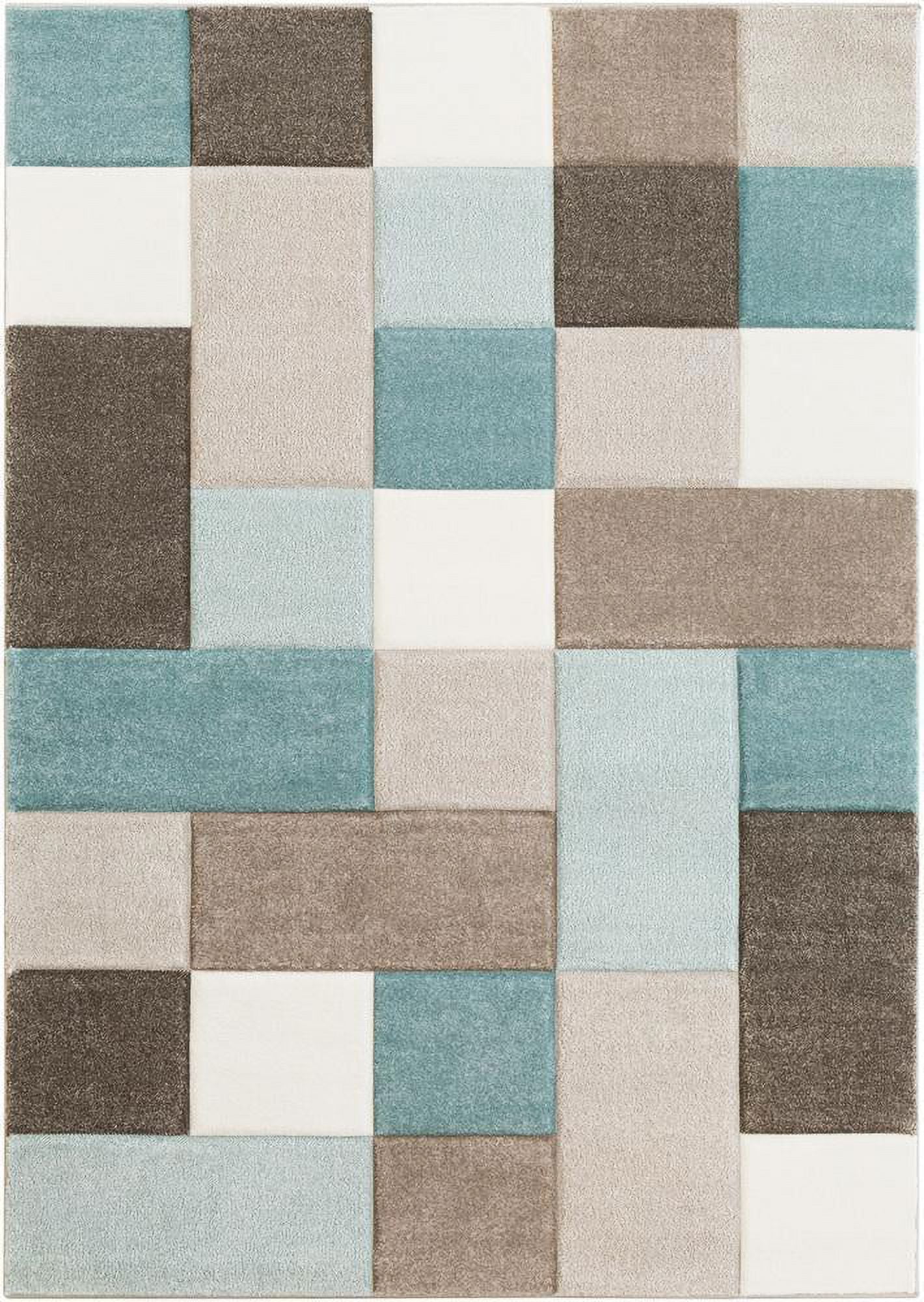 Area Rug 2d Mark&Day Area Rugs, 2x3 Piieet Modern Aqua Area Rug, Blue White Carpet ...