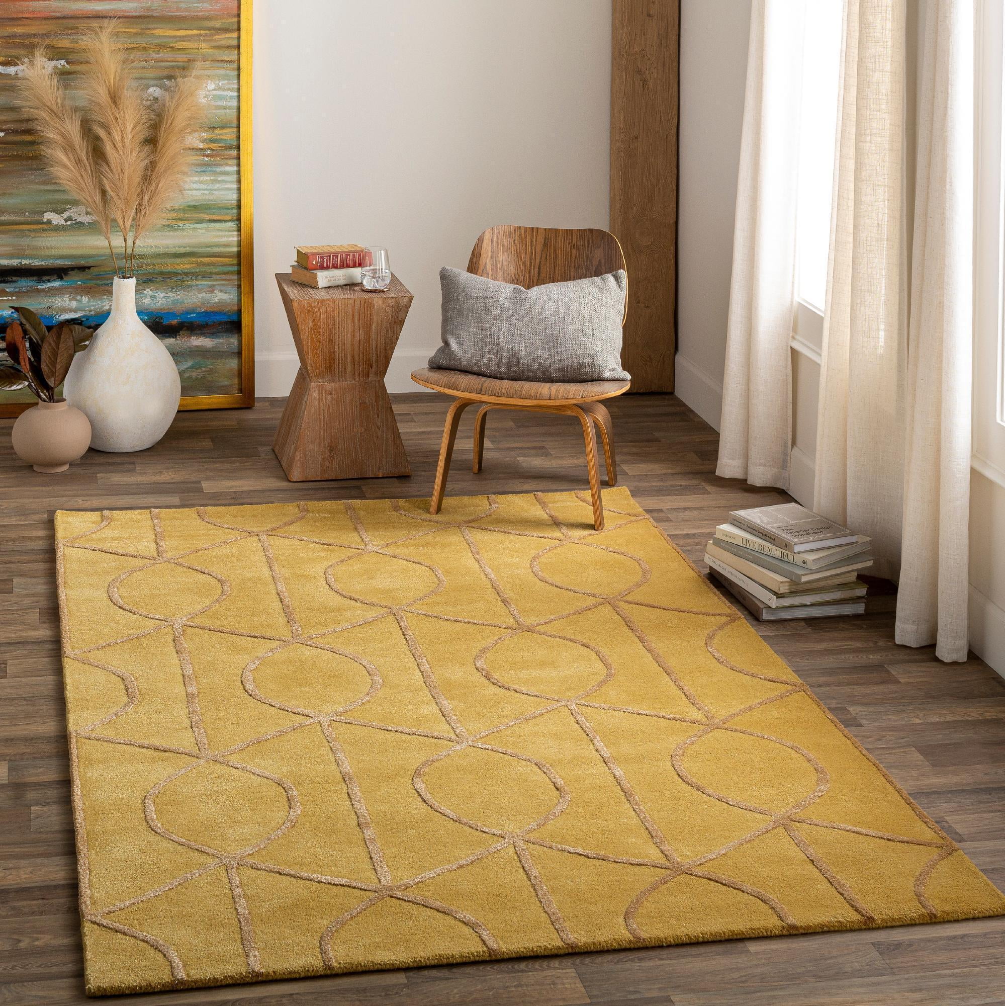 Mark&Day Area Rugs, 2x3 Savona Modern Mustard Area Rug (2' x 3