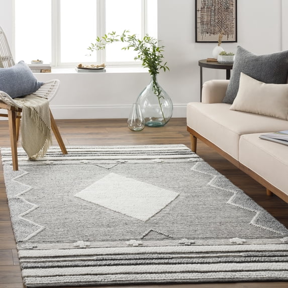 Mark&Day Area Rugs, 2x3 Spang Global Light Gray Area Rug, Grey Beige Carpet for Living Room, Bedroom or Kitchen (2' x 3')